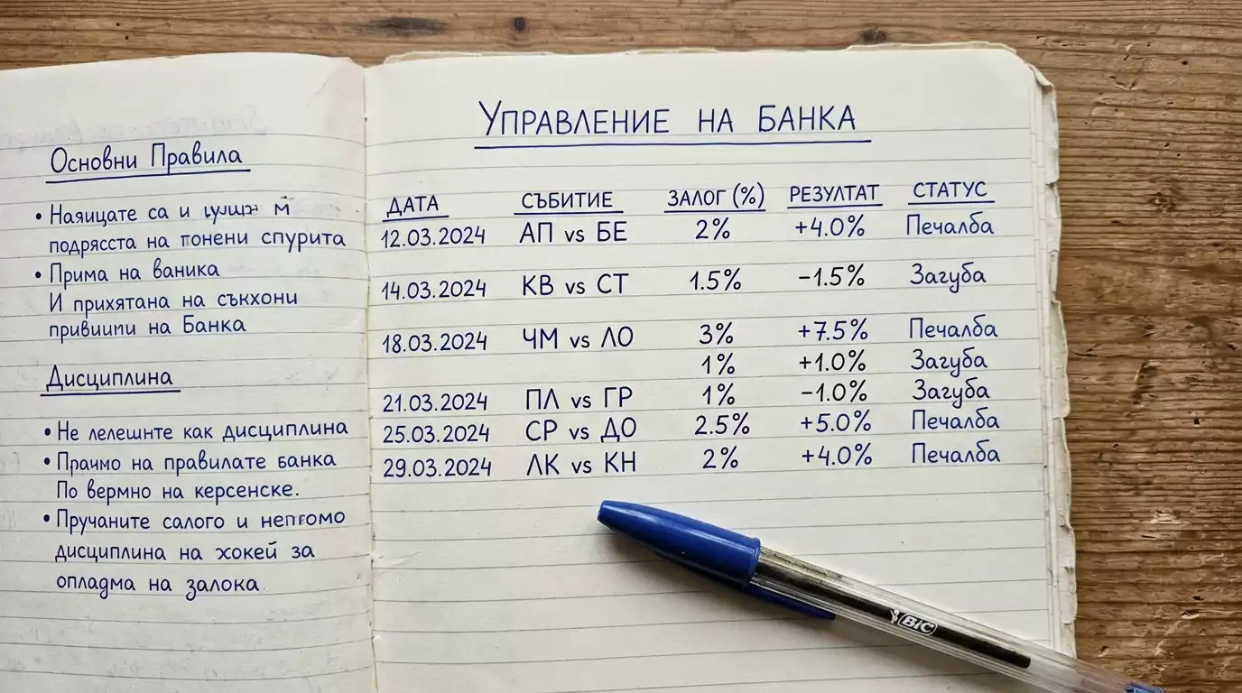 Бележник със стейкинг план за управление на банка при залози