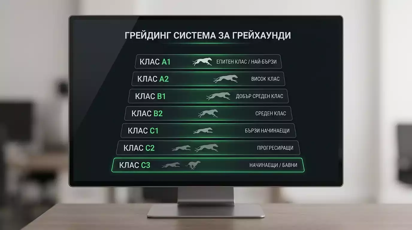 Подреждане на хрътки по грейд и ниво на надбягване