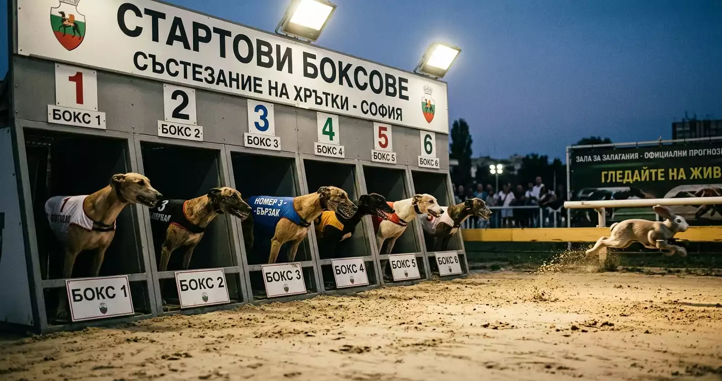 Стартови боксове в последните секунди преди отварянето