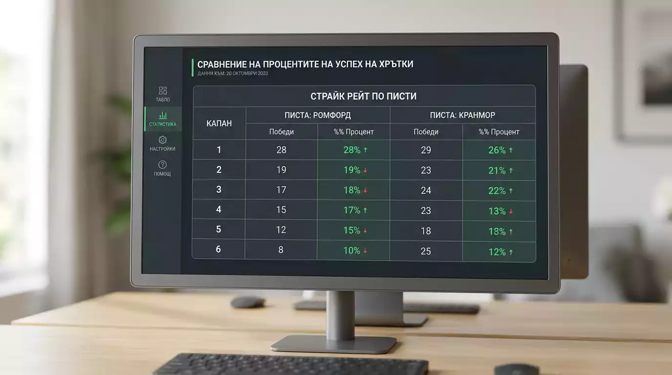 Сравнителна таблица със strike rate по коридори на писти