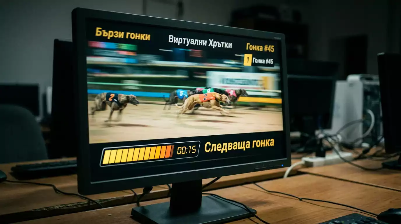 Бързо сменящи се виртуални надбягвания на екран