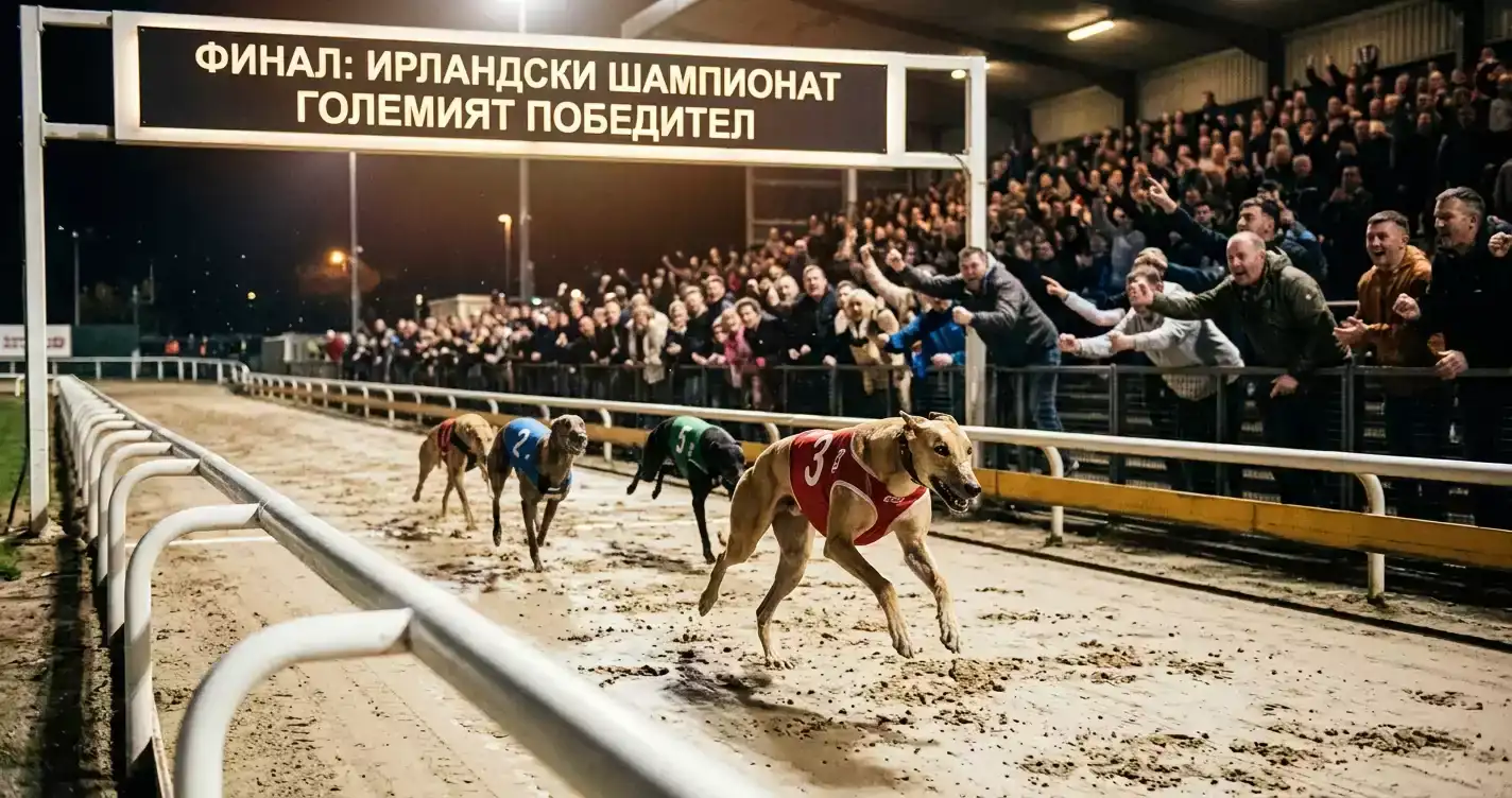 Победителка хрътка във важно ирландско надбягване